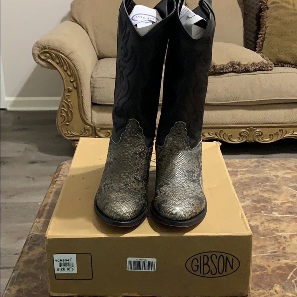 Men’s Snakeskin and Leather Boots